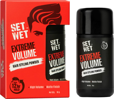 SET WET Extreme Volume Hairstyling Powder 10g|Strong Hold & Matte Finish Hair Powder  (10 G) For Rs. 139 @ 65 %