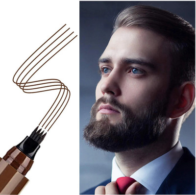 WOONGMI 4 Tip Flawless Natural Looking Beard Filling Pen Beard Cream(2.5 ml)