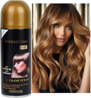AFARAXIA Gold Original hair highlight color spray for women Hair Spray(125 ml)