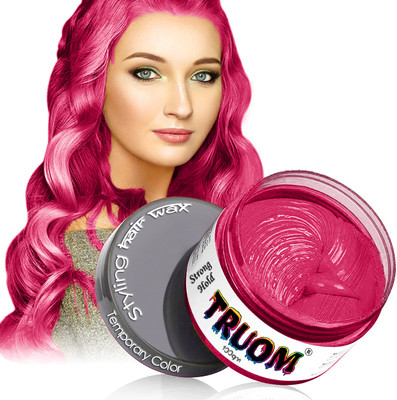 TRUOM One Day Hair Color Wax/Washable/Temporary(Dark Pink)(Pack Of 1) Hair Mousse(100 g)