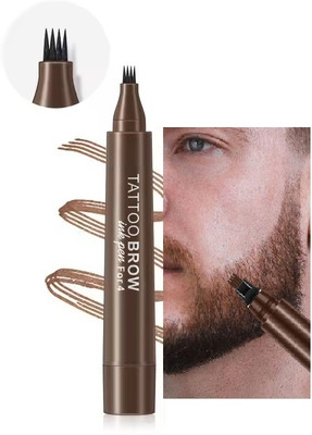 MYEONG Beard Pen Filler Water Proof Long Lasting Coverage Brown Beard Filler Pen Beard Cream(2.5 g)