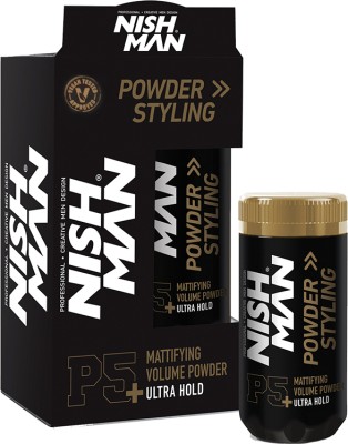 Nishman Hair Volumizing Powder Wax P5+ | 36 Hrs Strong Hold for Men | Matte finish Hair Powder(20 g)