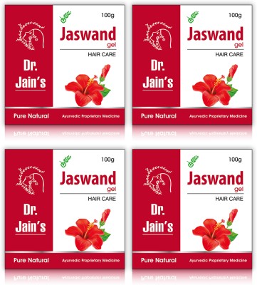 Dr. Jain's Jaswand Gel Hibiscus For Complele Hair Care 100g Gel Pack of 4 Hair Gel(400 g)