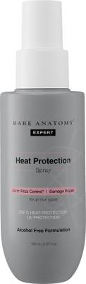 BARE ANATOMY Heat Protection Spray | Controls Frizz | Strengthens Hair & Enhances Shine, Hair Spray