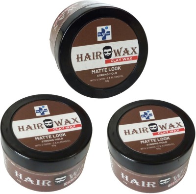 Dr Kleenz Clay Hair Wax | Matte Look | Strong Hold | Vitamin Enriched | 150gm (50gm x 3) Hair Wax(150 g)