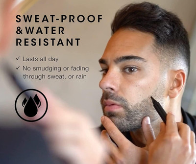 WOONGMI Best Natural Coverage 4-Tip Beard Pencil Filler for Men Fill, Shape, & Define Beard Cream(1 g)