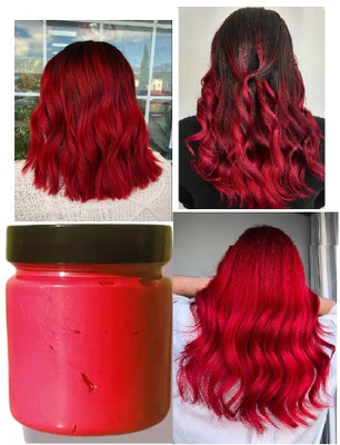 Jiwoo Red Temporary Hair colour wax For Women & Men Hair Wax(100 g)