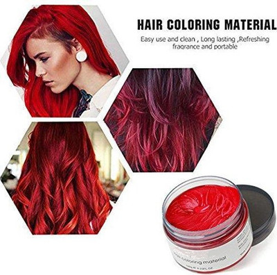 GFSU - GO FOR SOMETHING UNIQUE Temporary Hair Color Wax Red , RED