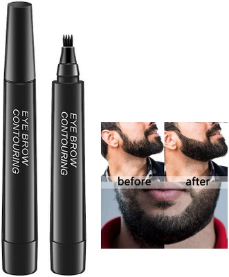 WOONGMI Best Beard Pen Filler Waterproof & Long Lasting Beard, Moustache Pen Beard Cream(1 g)
