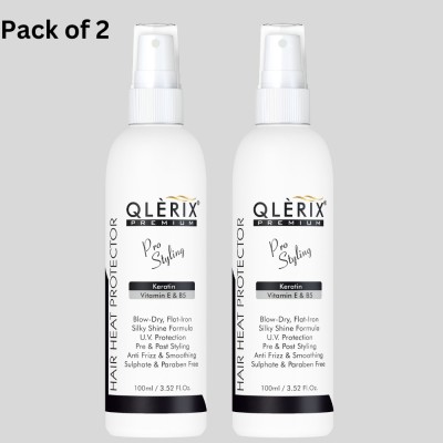 QLERIX Hot Shot Heat Protection Spray Mist with Keratin & Provitamin B5 for Men & Women Hair Spray(200 ml)