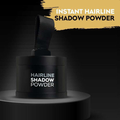 luminours Hair Line Shadow Powder Instant Root Concealer Touch Up Color Black , Black