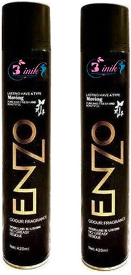 B inik Long Lasting Hair style Hold Spray (2pcs Combo Black) Hair Mousse(420 ml)