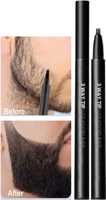 WOONGMI 3-Tip Beard Pencil Filler for Men Fill, Shape, & Define Beard Cream(1 g)