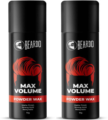 BEARDO Max Volume Powder Wax 10 gm | Strong Hold | Hair Styling Wax (Set of 2) Hair Powder(20 g)