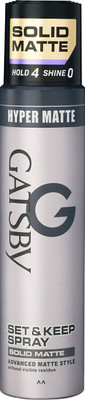 GATSBY Japan Solid Matte Spray - Strong Hold, Matte Finish, Non-Sticky Formula Hair Spray(250 ml)