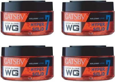 GATSBY Water Gloss - Hyper Solid, 75g (Set of 4) Hair Gel(75 g)