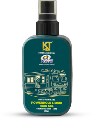 KT Men Power Hold Liquid Hair Gel Strong Hold Finish + Shine (Mumbai Indians) Hair Gel(120 ml)