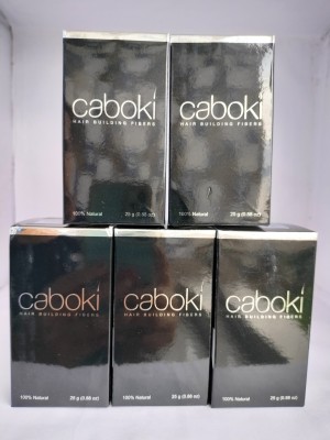 Caboki Natural Black Hair Building Fibre 25gm Pack of 5 Hair Fiber(125 g)