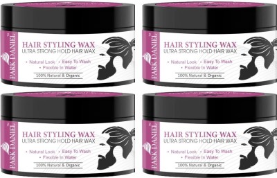 PARK DANIEL Hair Styling Wax Ultra Strong Hold Hair Style for 24Hrs Pack of 4 of 50 Grams Hair Wax(200 g)
