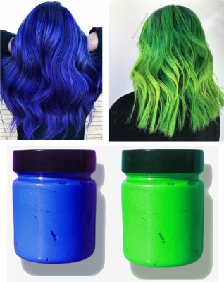 ADJD Instant Hair Color Wax Green And Blue Hair Wax Hair Wax(200 g)