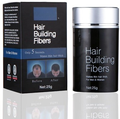 Easydeals Hair Fiber Black, Hair Powder for Men, Thick Fiber, Hair Building Fiber Black Hair Fiber(25 g)