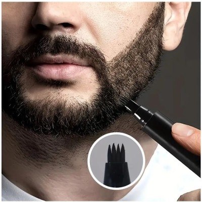 YAWI Perfect Waterproof Black Beard Pencil Filler for Men Dual Tip 4 in 1 Beard Cream(2.5 g)