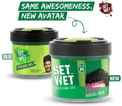 SET WET Gravity Resist Men's Hair Styling Solution Hair Gel(250 g)