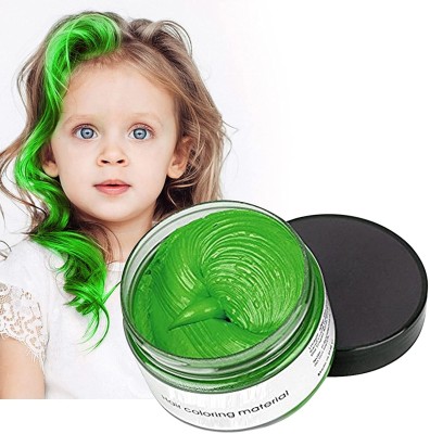 HUZURLU Temporary Green Hair Color Wax Hair Cream(100 g)