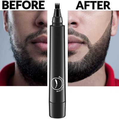 luzimaisa Beard Pencil Filler for Man & Boys Water Proof Black Beard pen Beard Gel(2.5 g)