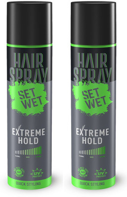 SET WET Extreme Hold for Men,Hair Setting and styling Hair Spray(400 ml)