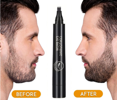 MYEONG Beard Pen Filler for Men and Boys Black Color Beard Pen Beard Filler Pen Beard Cream(5 g)