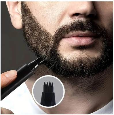 YAWI New Perfect Long Lasting Black Beard Pencil Filler Dual Tip 4 in 1 for Men Beard Cream(2.5 g)