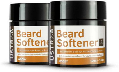 USTRAA Beard Softener Woody -Set of 2x 100g Beard Cream(200 g)