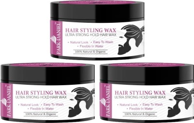 PARK DANIEL Hair Styling Wax Ultra Strong Hold Hair Style for 24Hrs Pack of 3 of 50 Grams Hair Wax(150 g)