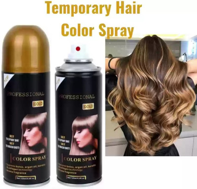 GULGLOW99 Gold Natural Hair Color spray washable Hair Spray , Gold