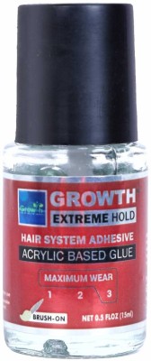 Growth Extreme Hold Hair Wig Adhesive Liquid Glue for Lace Patch-Pack Of 1 Hair Gel(11.8 ml)