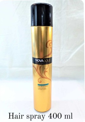 asija makeovers Best quality Gold professional long lasting super hold hair spray Hair Spray(400 ml)