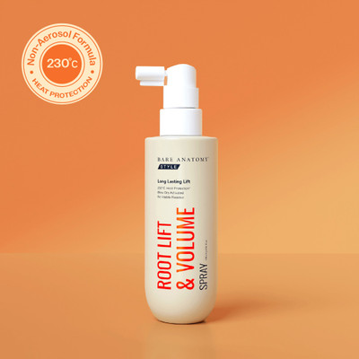 BARE ANATOMY Root Lift & Volume Spray | Heat-Activated Volumizer for Fine, Thin & Flat Hair Hair Spray(135 ml)
