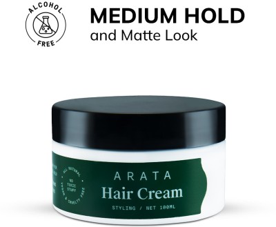 ARATA Styling for Men|Daily Use | Medium Hold |With Organic Flaxseed Hair Cream(100 ml)