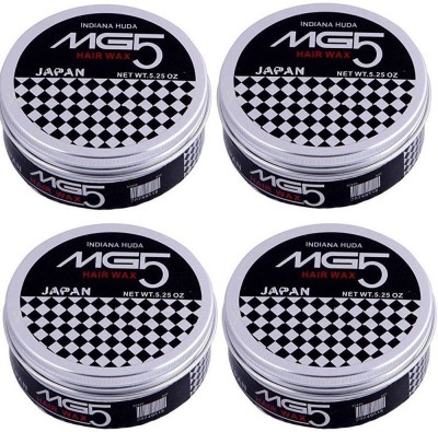 INDIANA HUDA PACK OF 4 Long-Lasting Super Stylish MG5 JAPAN HAIR WAX,GEL,CREAM,FOR MEN&WOMEN Hair Wax(150 g)