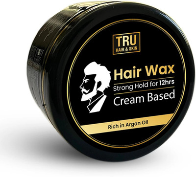 TRU HAIR & SKIN Natural Hair Wax | Strong Hold, Anti-Dandruff | Argan, Macadamia, Shea Butter Hair Wax(50 g)