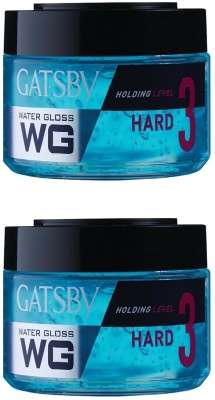 GATSBY Water Gloss - Hard, 300g (Pack of 2) Hair Gel(300 g)