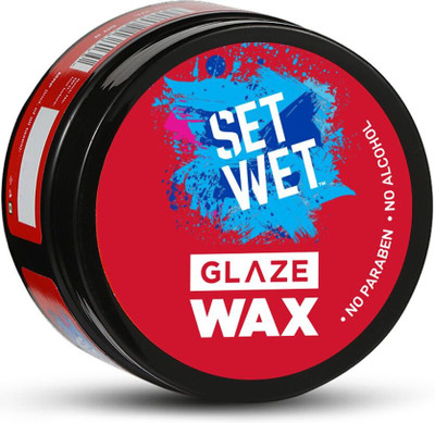 SET WET Hair Wax For Men - Glaze Wax for Healthy Shine & Strong Hold, Restylable Anytime Hair Wax(60 g)