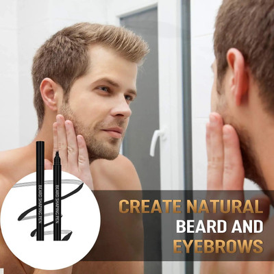 MYEONG Mustache Repair Hair Styling Eyebrow Tool Beard Pen Beard Cream(1 g)