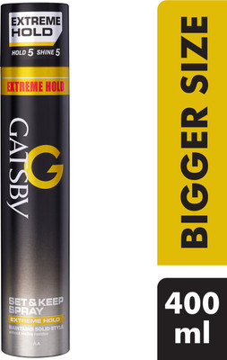 GATSBY Extreme Hold Hair Spray |Quick Drying, Long Lasting, Natural Shine & Non Sticky Hair Spray(400 ml)