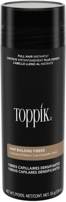 EXOTIC FLOURISH Toppik Hair Building Fibers, Keratin-Derived Fibres, 55g - Light Brown Hair Fiber(55 g)