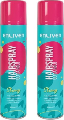 Enliven Pro-V Ultra Hold Hair Spray 300ml Pack Of 2 Hair Spray(600 ml)