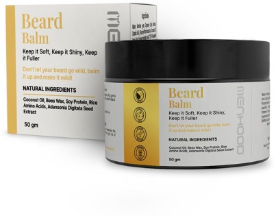 MENHOOD Beard Balm - Styling, Conditioning, and Growth Formula with Shea Butter Beard Cream(50 g)