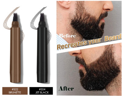 YAWI 2PCS Beard Pencil Filler for Men combo Beard Cream(5 g)