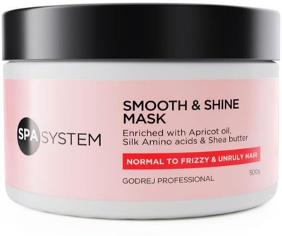 Godrej Professional Spa System Smooth & Shine Mask |Enriched with apricot oil,shea butter Hair Mask(500 g)